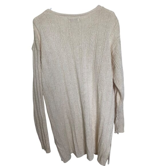 Vtg Yarnworks Cable Knit Sweater Womens 3X Neutral Silk Blend Luxury Plus Size - Picture 3 of 9